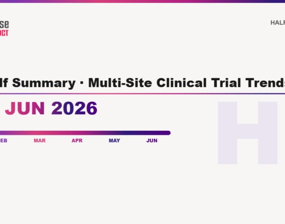 IndiaTrialPulse Jan–Jun 2026 half-yearly report cover by StriderDCT on India multi-site clinical trial trends